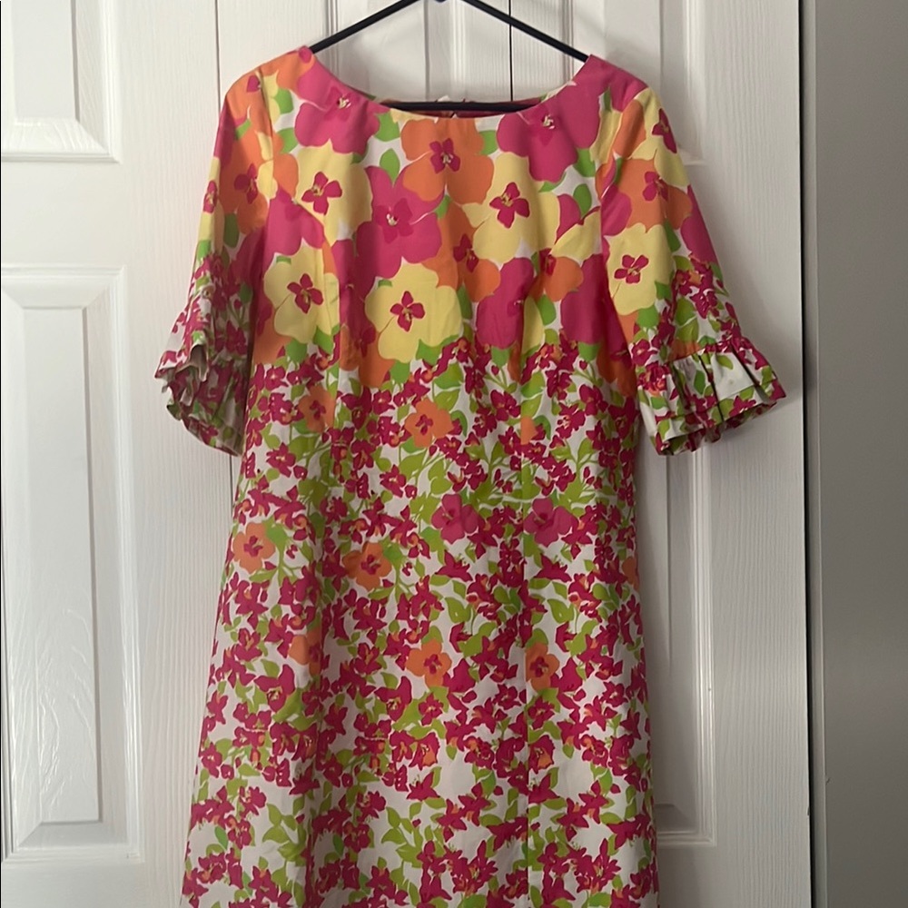 Lilly Pulitzer Vintage Dress with Ruffle Sleeves